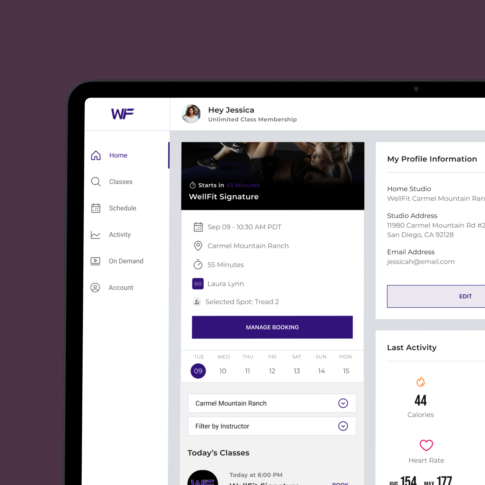 Member Portal on Studio Stack